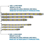 CHEVROLET SUPER SERVICE Logo Full Color Black/Blue/Yellow/White Seatbelt Buckle Collar - CHEVROLET SUPER SERVICE Logo/Stripe Blue/White/Yellow