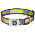 Load image into Gallery viewer, CHEVROLET SUPER SERVICE Logo Full Color Black/Blue/Yellow/White Seatbelt Buckle Collar - CHEVROLET SUPER SERVICE Logo/Stripe Blue/White/Yellow