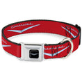 Load image into Gallery viewer, 1955-57 CHEVROLET V Emblem Full Color Black Silver Seatbelt Buckle Collar - 1955-57 CHEVROLET V Emblem Red/Silver