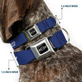 Load image into Gallery viewer, 1965 CHEVROLET Bowtie Full Color Black/White Seatbelt Buckle Collar - 1965 CHEVROLET Bowtie Blue/White