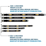 Chevy Bowtie Full Color Black Gold Seatbelt Buckle Collar - Chevy Bowtie Black/Gold Logo REPEAT