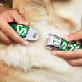 Load image into Gallery viewer, SPRITE Logo Full Color White/Green Seatbelt Buckle Collar - SPRITE Logo Green/White
