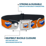 FANTA Logo Full Color Orange/Blue/White Seatbelt Buckle Collar - FANTA Logo Orange/Blue/White