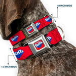 FANTA Logo Full Color Strawberry Red/Blue/White Seatbelt Buckle Collar - FANTA Logo Strawberry Red/Blue/White