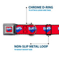 Load image into Gallery viewer, FANTA Logo Full Color Strawberry Red/Blue/White Seatbelt Buckle Collar - FANTA Logo Strawberry Red/Blue/White