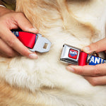 FANTA Logo Full Color Strawberry Red/Blue/White Seatbelt Buckle Collar - FANTA Logo Strawberry Red/Blue/White
