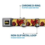 MY HERO ACADEMIA Title Logo Full Color Black Seatbelt Buckle Collar - My Hero Academia Mirio Togata Upper Cut Pose Yellow