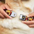 Load image into Gallery viewer, MY HERO ACADEMIA Title Logo Full Color Black Seatbelt Buckle Collar - My Hero Academia Mirio Togata Upper Cut Pose Yellow