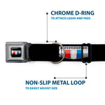 CAMARO Six Badge Full Color Black Silver Red White Blue Seatbelt Buckle Collar - CAMARO Six Badge Black/Silver/Red/White/Blue
