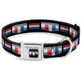 Load image into Gallery viewer, CAMARO Six Badge Full Color Black Silver Red White Blue Seatbelt Buckle Collar - CAMARO Six Badge/Stripe Black/Silver/Red/White/Blue