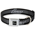 Load image into Gallery viewer, 1969 CAMARO BY CHEVROLET Emblem Black/Silver Seatbelt Buckle Collar - 1969 CAMARO BY CHEVROLET Emblem/Stripe Black/Gray/Silver