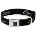 Load image into Gallery viewer, 1969 CAMARO BY CHEVROLET Emblem Black/Silver Seatbelt Buckle Collar - 1969 CAMARO BY CHEVROLET Emblem Black/Silver