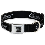 1969 CAMARO BY CHEVROLET Emblem Black/Silver Seatbelt Buckle Collar - 1969 CAMARO BY CHEVROLET Emblem Black/Silver