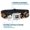 Load image into Gallery viewer, COWBOY BEBOP Title Logo Full Color Black/White Seatbelt Buckle Collar - COWBOY BEBOP Crew Group Pose and Title Logo Blocks