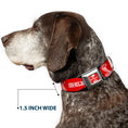 Load image into Gallery viewer, SHELBY Super Snake Cobra Split Full Color Red/White Seatbelt Buckle Collar - SHELBY Box Logo and Super Snake Cobra Red/White