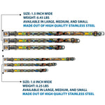 Dog & Cat Pose Full Color Seatbelt Buckle Collar - CATDOG Characters Running