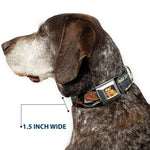 Dog & Cat Pose Full Color Seatbelt Buckle Collar - CATDOG Characters Running