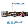 Load image into Gallery viewer, CATWOMAN Bombshell Face Full Color Purple Seatbelt Buckle Collar - CATWOMAN-NINE LIVES OF A FELINE FATALE Bombshell Pose/Diamonds