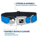 Dog Bone Seatbelt Buckle Collar - Baby Blue