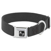 Dog Collar Bone - Black NYLON