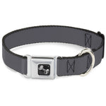 Dog Bone Seatbelt Buckle Collar - Charcoal
