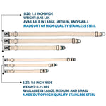 Dog Bone Seatbelt Buckle Collar - Natural