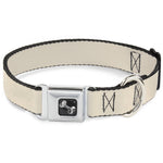 Dog Bone Seatbelt Buckle Collar - Natural