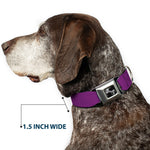 Dog Bone Seatbelt Buckle Collar - Purple