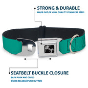 Dog Bone Seatbelt Buckle Collar - Teal