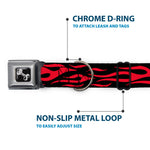 Dog Bone Seatbelt Buckle Collar - Flame Red