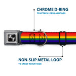 Dog Bone Seatbelt Buckle Collar - Rainbow