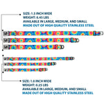 Dog Bone Seatbelt Buckle Collar - 70's Tie Dye