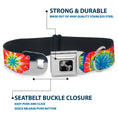 Load image into Gallery viewer, Dog Bone Seatbelt Buckle Collar - 70's Tie Dye