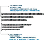 Dog Bone Seatbelt Buckle Collar - 2gether 4ever Skulls