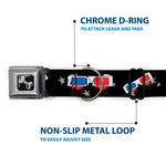 Dog Bone Seatbelt Buckle Collar - 3-D Glasses Dripping w/Stars