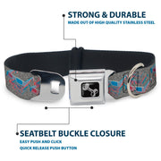 Dog Bone Seatbelt Buckle Collar - 3-D Glasses w/TV Noise