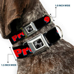 Buckle-Down Seatbelt Buckle Dog Collar - 99 PROBLEMS Black/Red
