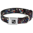 Load image into Gallery viewer, Dog Bone Seatbelt Buckle Collar - 3-D TV Cats in Space
