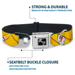 Buckle-Down Seatbelt Buckle Dog Collar - 40 Oz. Beer Bottles Yellow