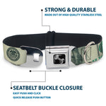 Dog Bone Seatbelt Buckle Collar - 100 Dollar Bill CLOSE-UP