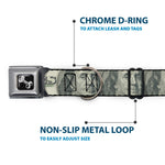 Dog Bone Seatbelt Buckle Collar - 100 Dollar Bill CLOSE-UP/Triple Benjamin