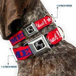 Dog Bone Seatbelt Buckle Collar - 'MERICA FUCK YEAH!/Star Red/Blue/White