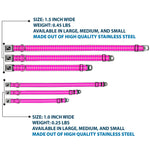 Dog Bone Seatbelt Buckle Collar - Argyle Pink/Fuchsia/Blue