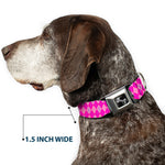 Dog Bone Seatbelt Buckle Collar - Argyle Pink/Fuchsia/Blue