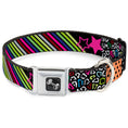 Load image into Gallery viewer, Dog Bone Seatbelt Buckle Collar - Animal Skins & Stripes 1