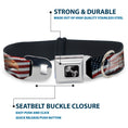Load image into Gallery viewer, Dog Bone Seatbelt Buckle Collar - American Eagle Flags