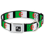 Dog Bone Seatbelt Buckle Collar - Algeria Flags