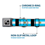 Dog Bone Seatbelt Buckle Collar - Argentina Flags