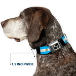 Dog Bone Seatbelt Buckle Collar - Argentina Flags