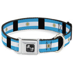 Dog Bone Seatbelt Buckle Collar - Argentina Flags